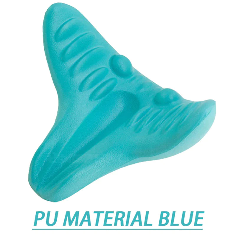 Cervical Spine Stretch and Traction Device for Muscle Relaxation and Pain Relief with Shoulder Massage Pillow