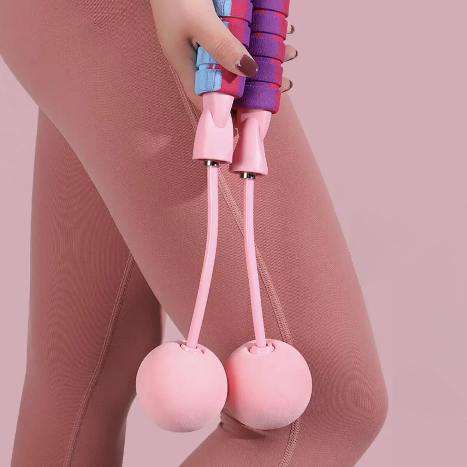 2 in 1 Training Adjustable Ropeless Skipping Rope