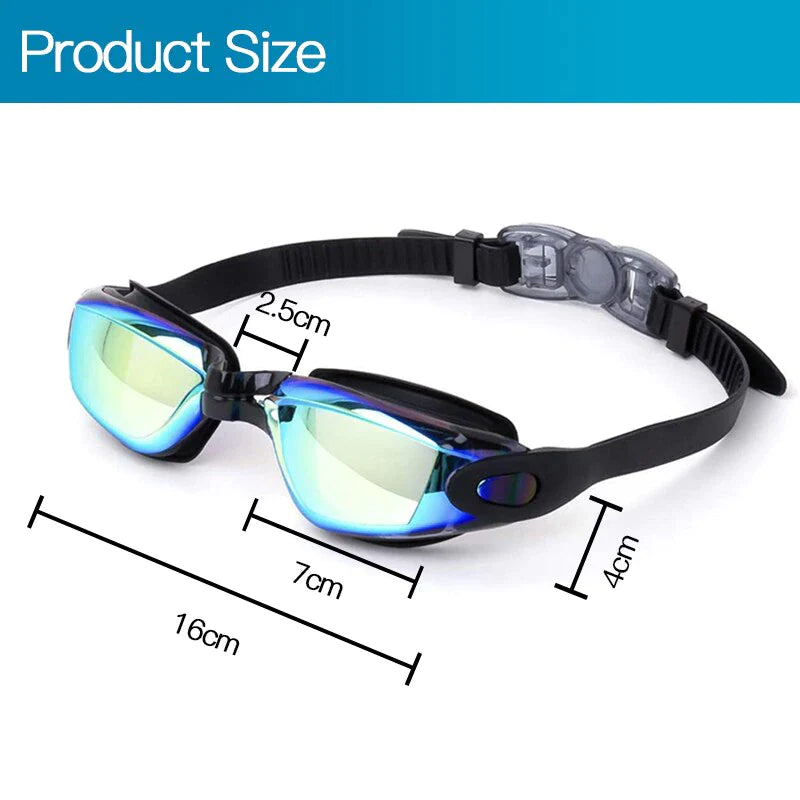 Premium Clear Swimming Goggles with UV Protection and Anti-Fog Feature for Adults and Children