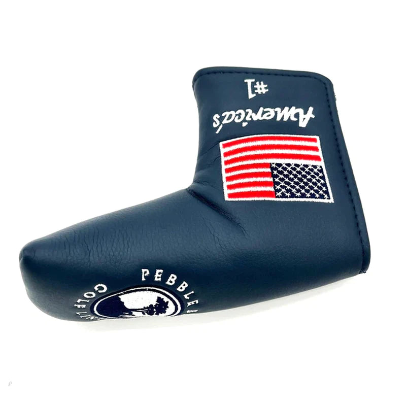 Premium PU Leather Golf Head Covers for Driver, Fairway Wood, Hybrid, and Putter - Small Tree Pattern Design