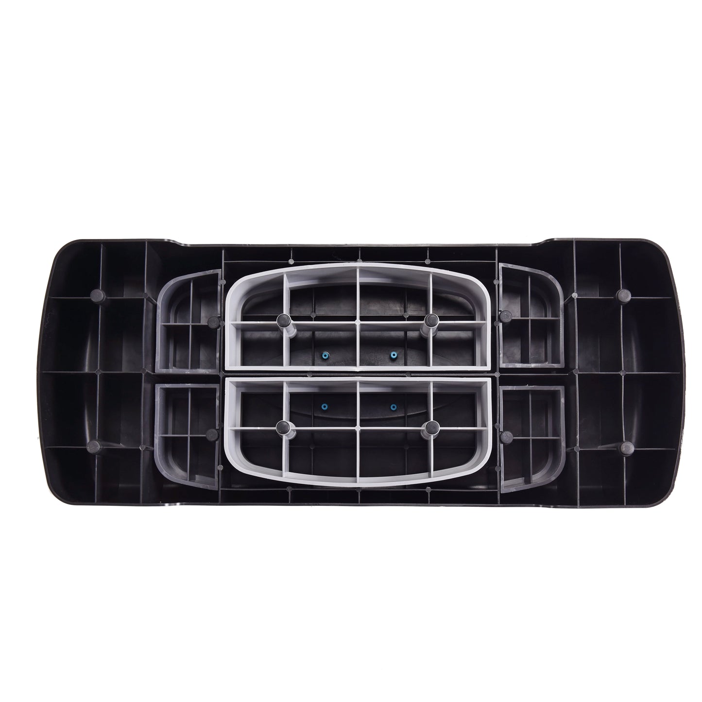 3-Level Aerobic Step Deck , Adjustable to 4"-6"-8" Heights, Black/Gray/Blue
