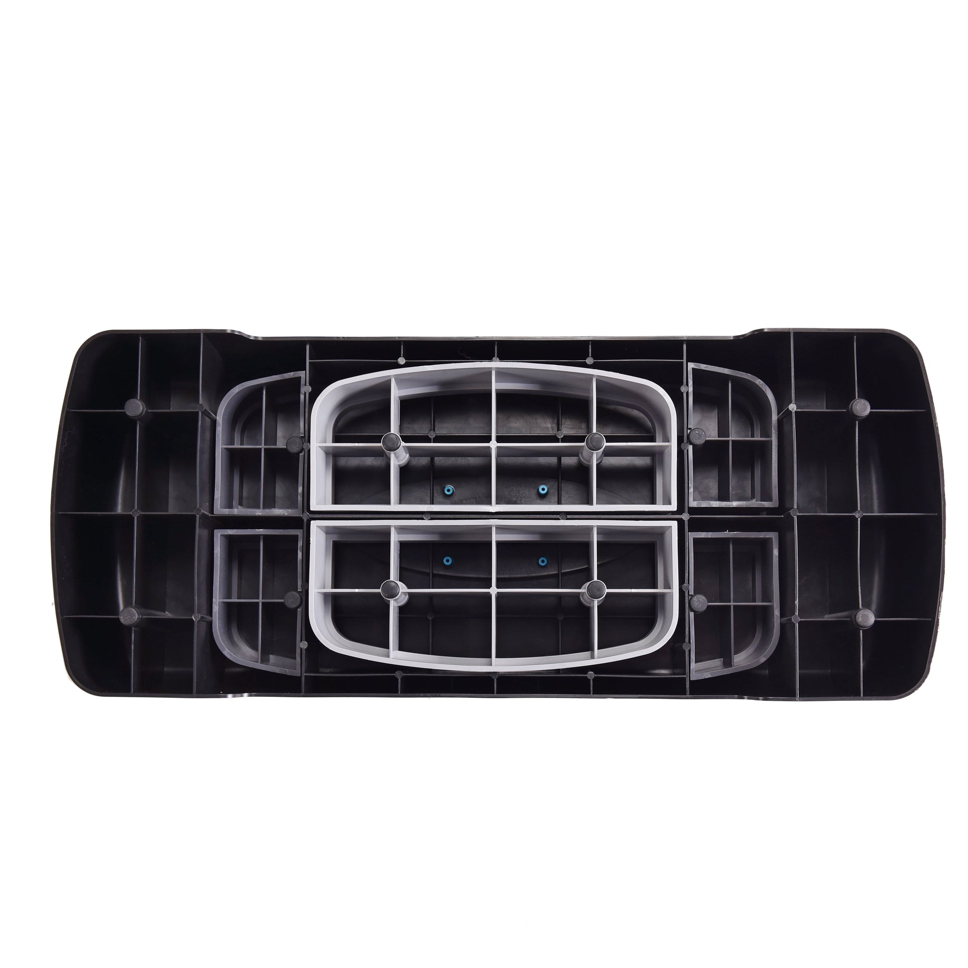 3-Level Aerobic Step Deck , Adjustable to 4"-6"-8" Heights, Black/Gray/Blue