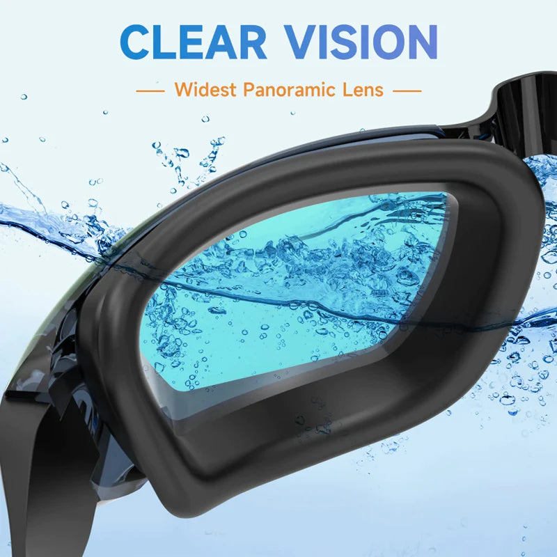 Premium Clear Swimming Goggles with UV Protection and Anti-Fog Feature for Adults and Children