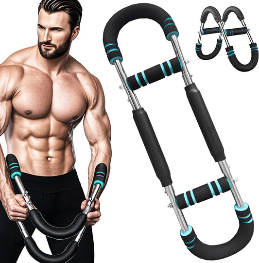 Twister Arm Trainer, 40-100Lb Adjustable Chest Workout Equipment, Portable Power Twister Bar, 2025 New Adjustable Twister Arm Chest Exerciser，Detachable Design Fitness Anywhere