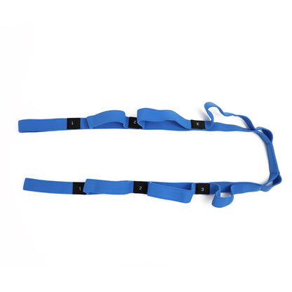 Maji Sports Elastic Yoga Straps with 10 Loops - Blue