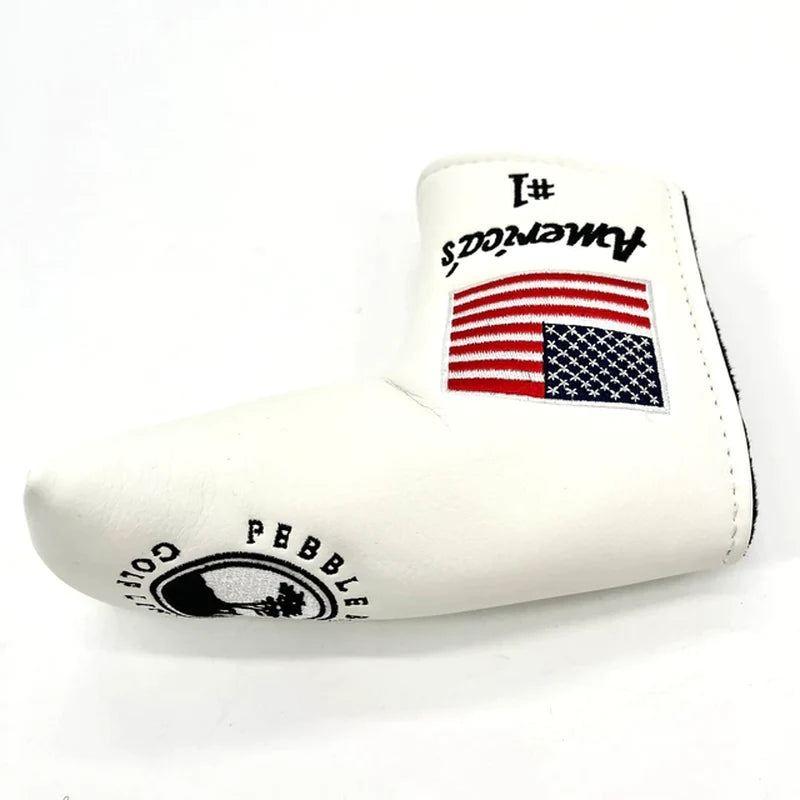 Premium PU Leather Golf Head Covers for Driver, Fairway Wood, Hybrid, and Putter - Small Tree Pattern Design