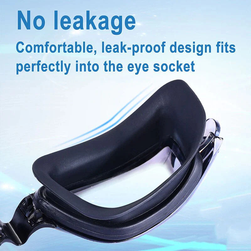 Premium Clear Swimming Goggles with UV Protection and Anti-Fog Feature for Adults and Children