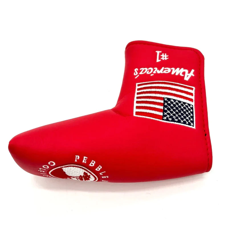 Premium PU Leather Golf Head Covers for Driver, Fairway Wood, Hybrid, and Putter - Small Tree Pattern Design