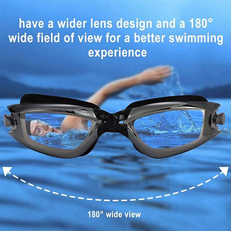 Premium Clear Swimming Goggles with UV Protection and Anti-Fog Feature for Adults and Children