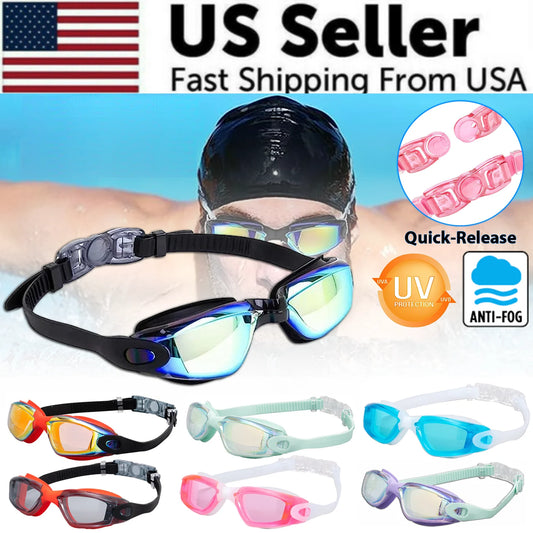 Premium Clear Swimming Goggles with UV Protection and Anti-Fog Feature for Adults and Children