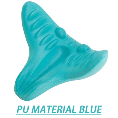 Cervical Spine Stretch and Traction Device for Muscle Relaxation and Pain Relief with Shoulder Massage Pillow