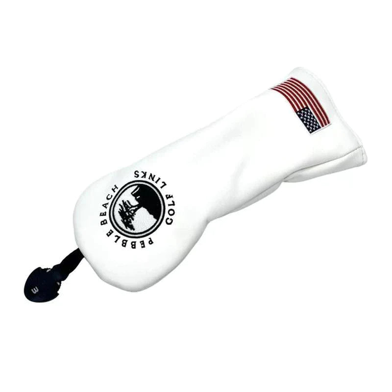 Premium PU Leather Golf Head Covers for Driver, Fairway Wood, Hybrid, and Putter - Small Tree Pattern Design